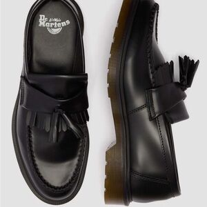 Dr. Martens Black Leather Tassel Kiltie Loafers